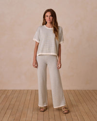 Women's Sage Stripe Wide Leg Pant