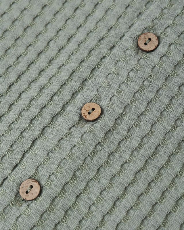 Sea Green Lapel Collar Shirt