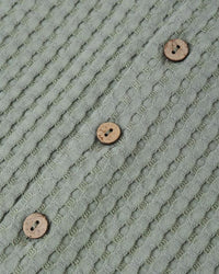 Sea Green Lapel Collar Shirt