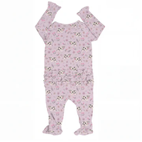 Cow Girl Bamboo Ruffle Sleeper