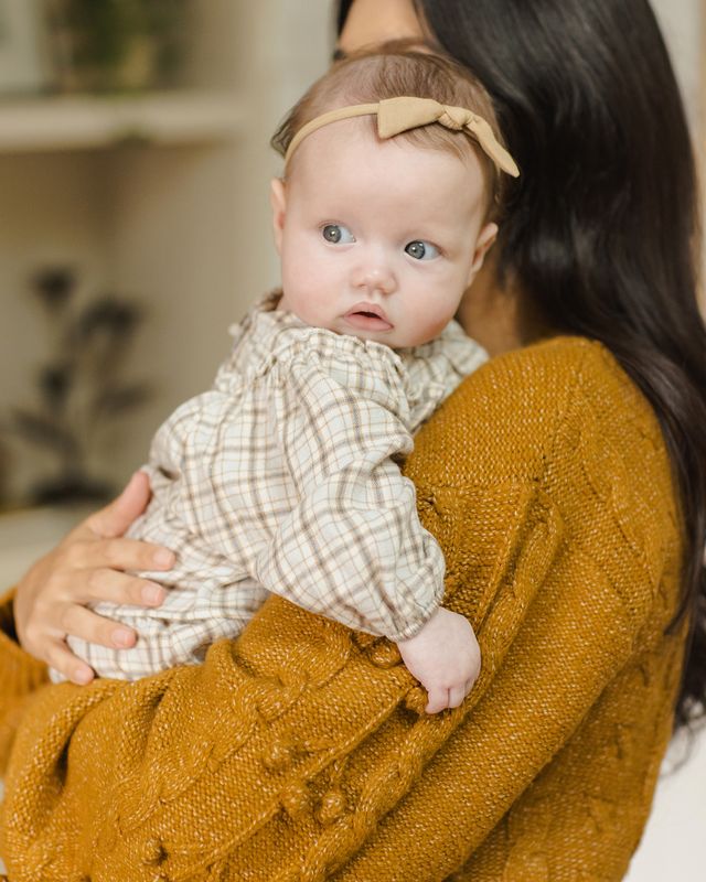 Blue Plaid Mia Top + Bloomer Set