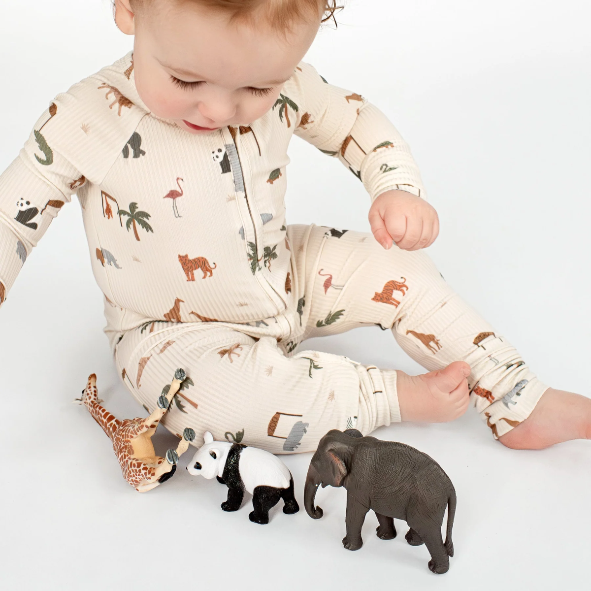 Zoo Day Bamboo Zip Romper