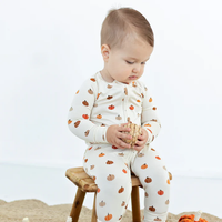 Pumpkins Bamboo Zip Romper