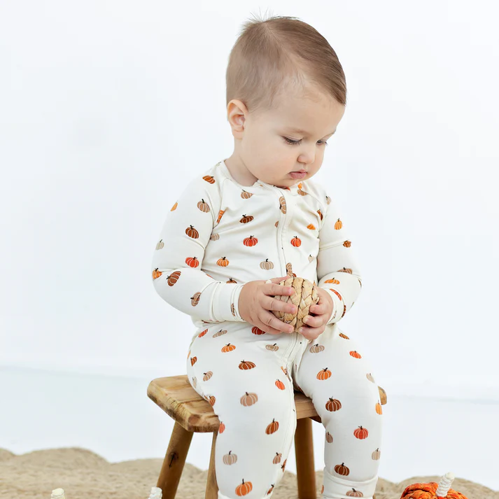 Pumpkins Bamboo Zip Romper