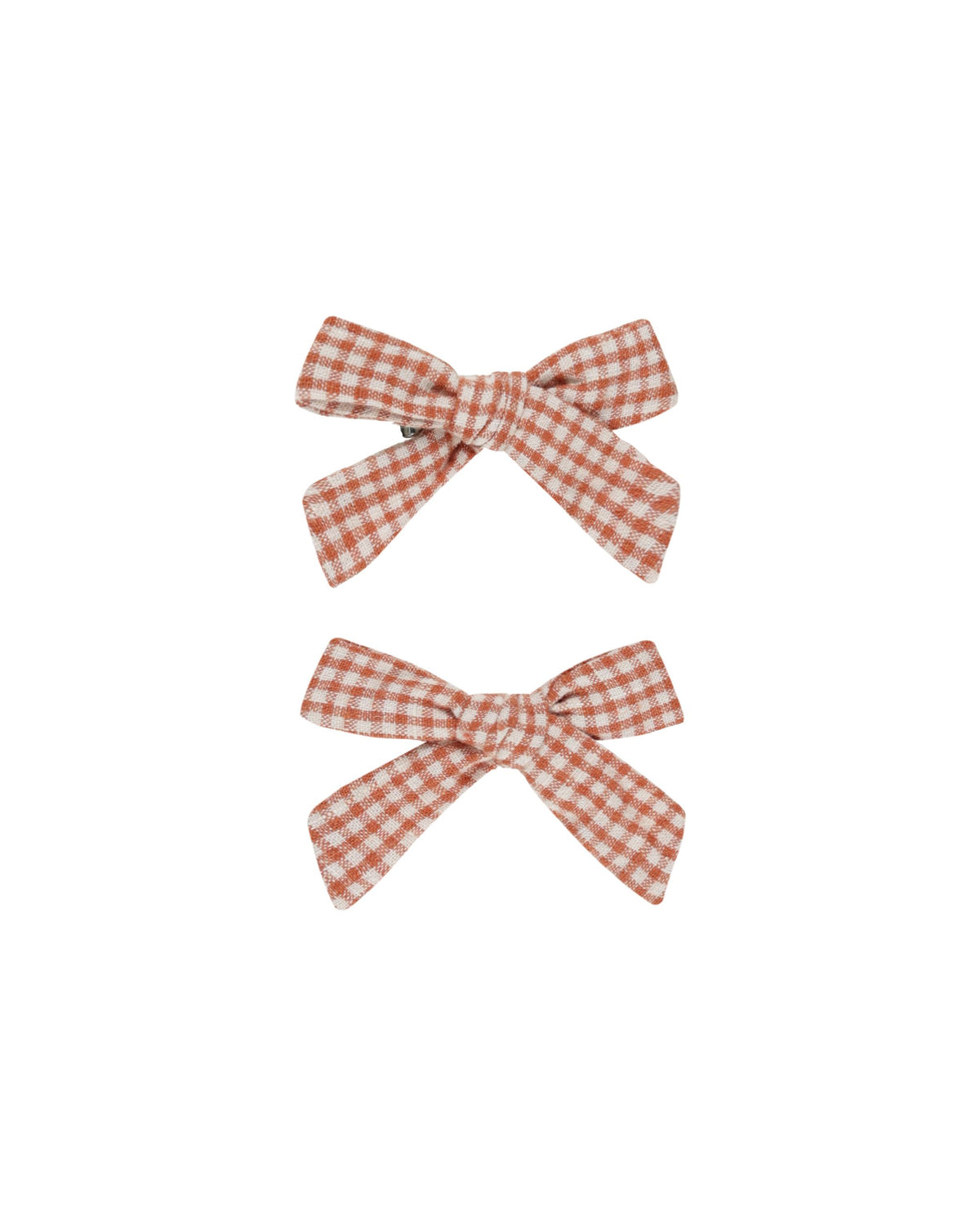 Poppy Gingham Bows 2pk