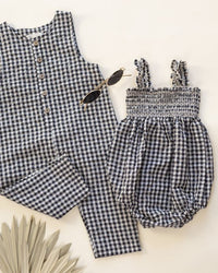 Black Check Julia Romper