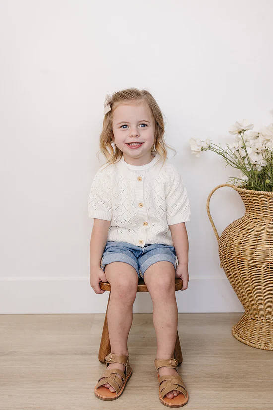 Paperbag Denim Shorts