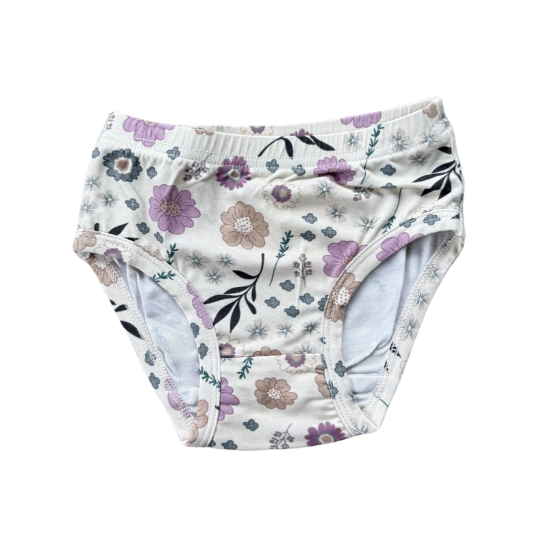 Plum Floral Bamboo Underwear