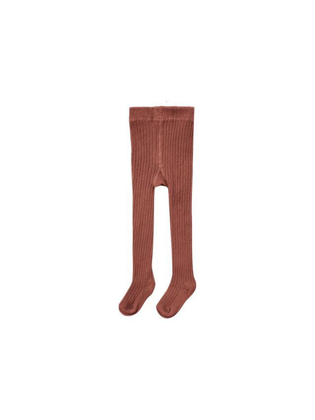 Cranberry Ribbed Tights
