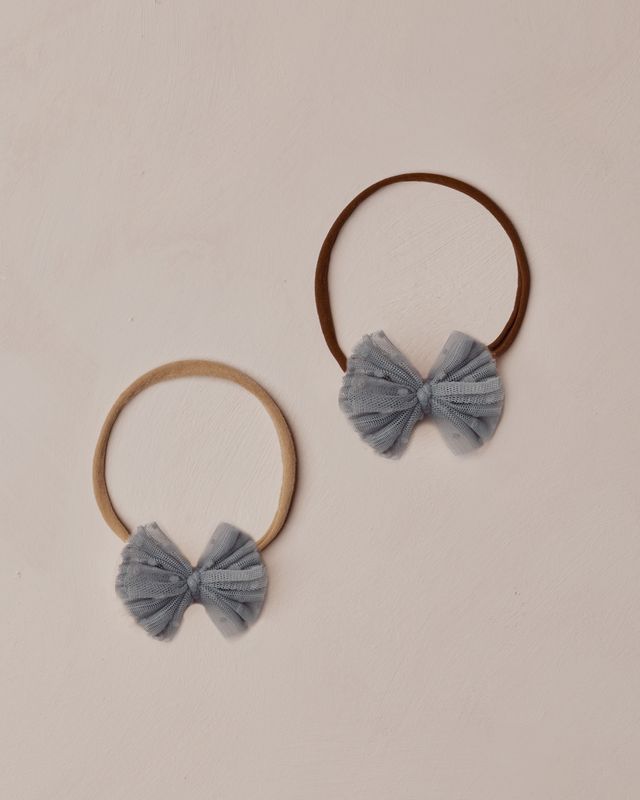 French Blue Flutter Tulle Headband