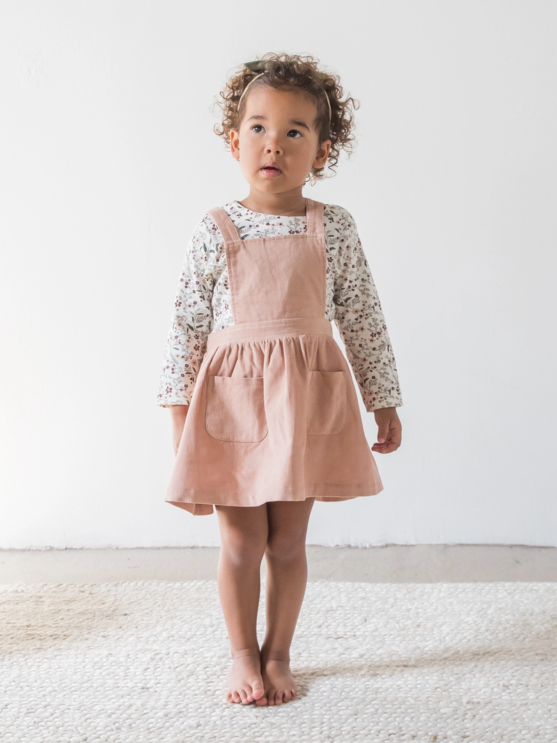 Fawn Corduroy Pinafore Dress