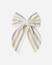 Striped bow on a white background