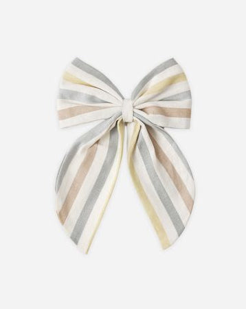 Striped bow on a white background