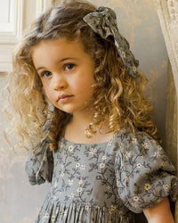 French Blue Floral Augusta Dress