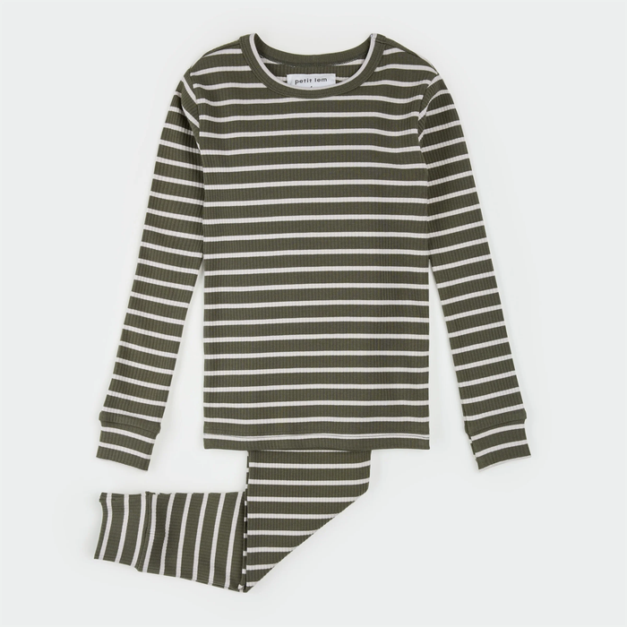 Green Striped Modal Pajama Set