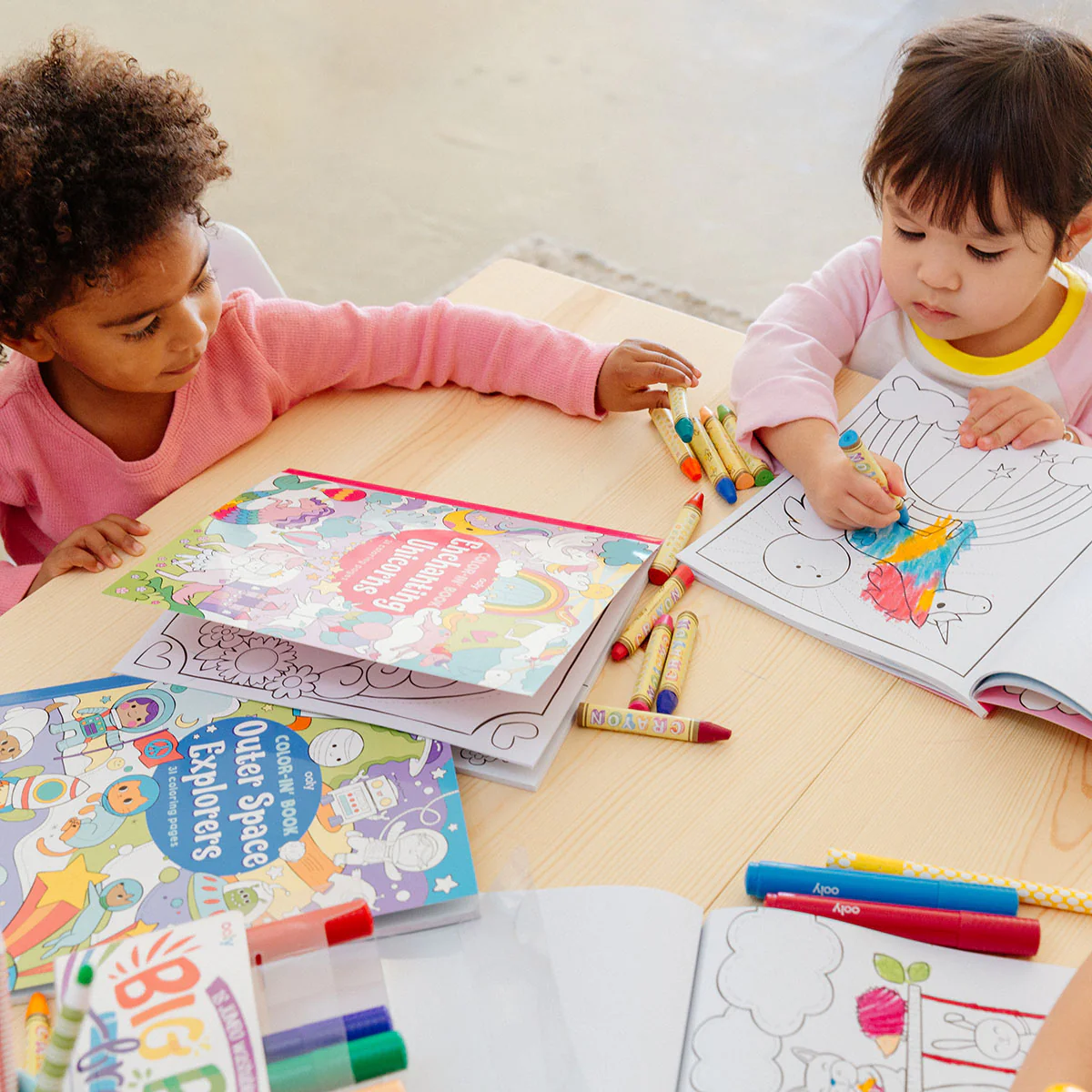 Enchanting Unicorns Color-in Book