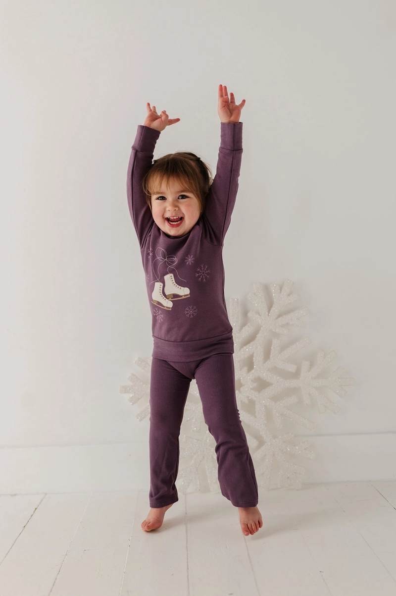 Plum Bamboo Flare Pants
