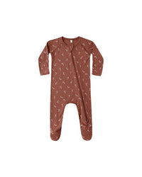 Candy Canes Bamboo Zip Footie