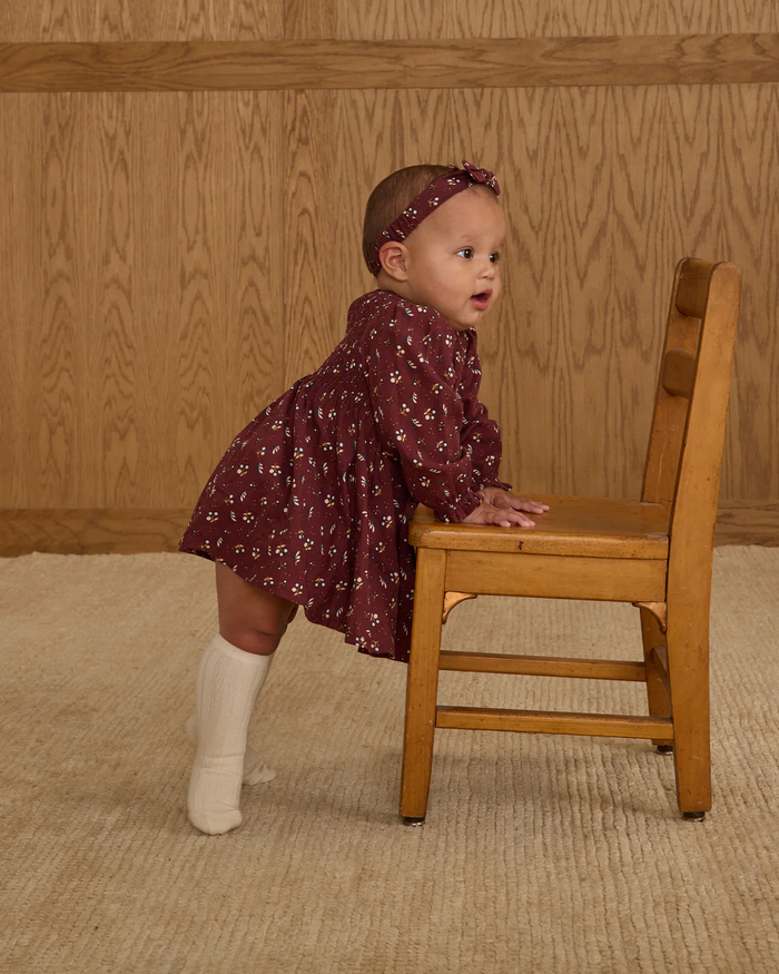 Natural + Navy Ribbed Socks