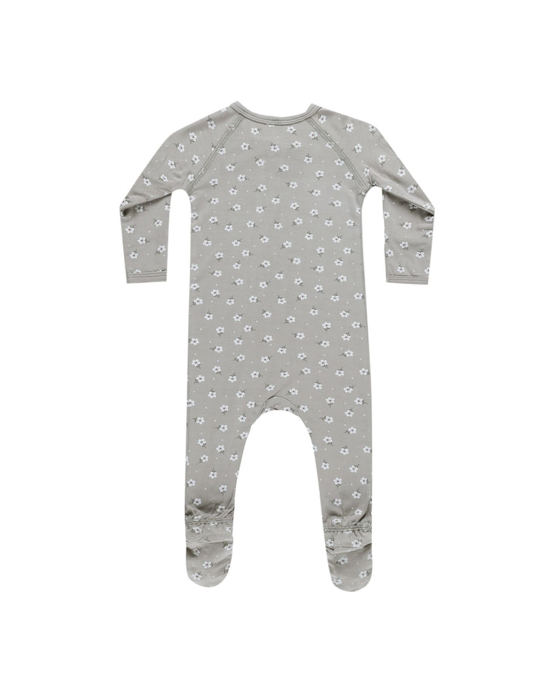 Blue Ditsy Bamboo Pajama Sleeper