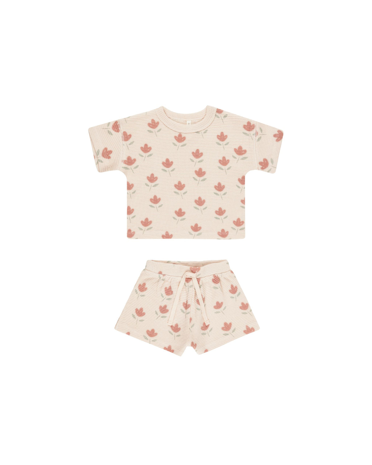 Tulips Waffle Tee + Short Set