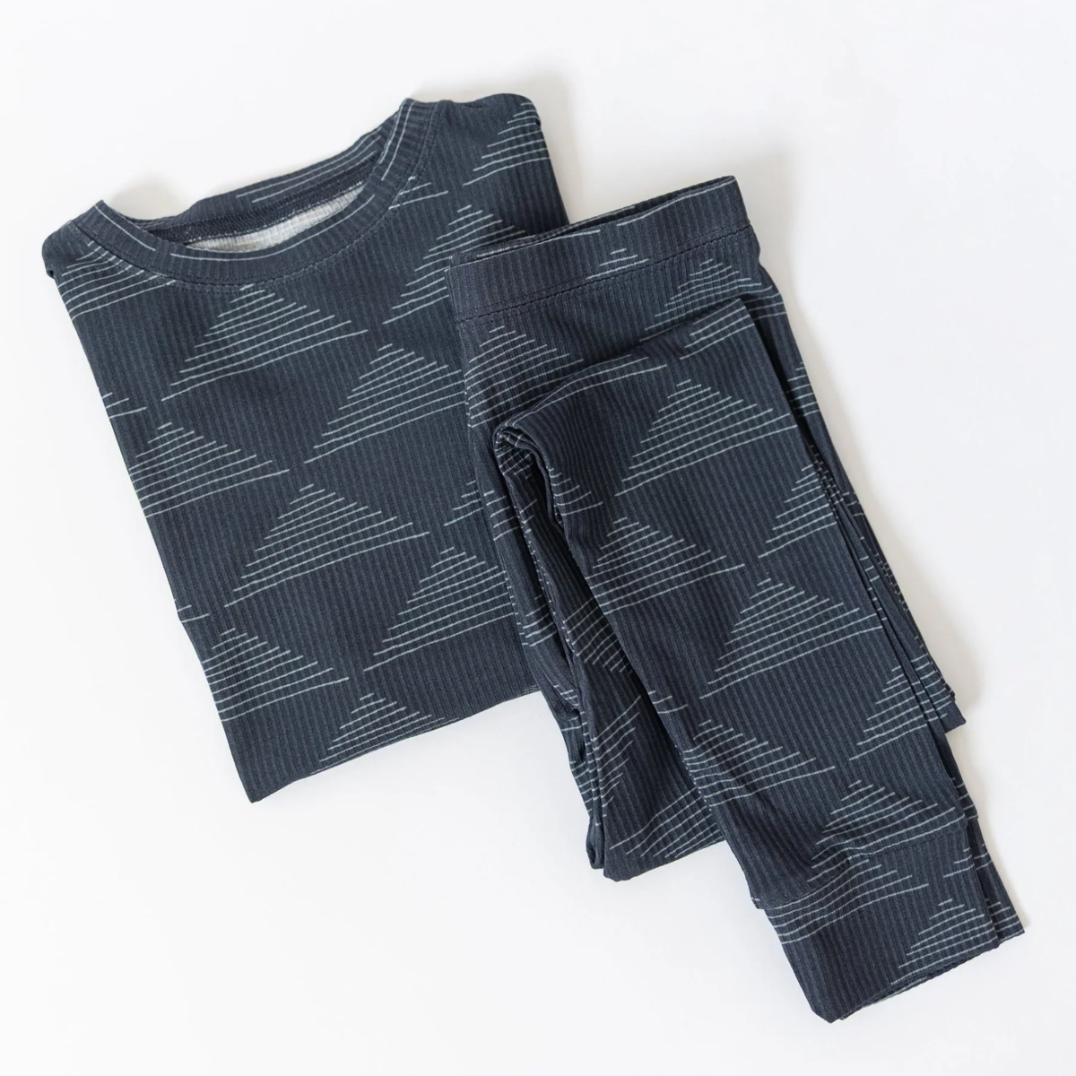 Triangles Small Ribbed Pajama Set