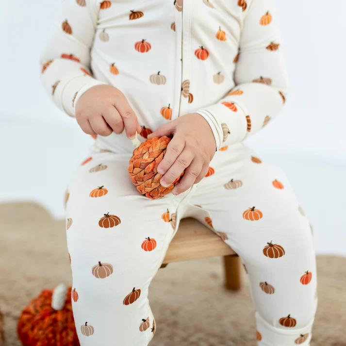 Pumpkins Bamboo Zip Romper