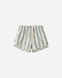 Green Stripe Swim Trunk