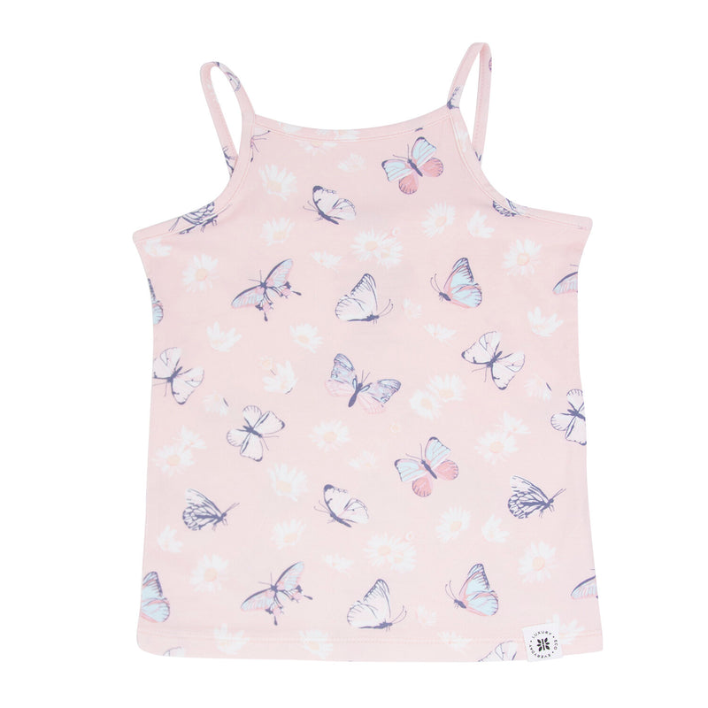 Pink Butterfly Daisy Tank Pajama Set