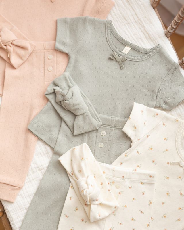 Melon Pointelle Knotted Headband