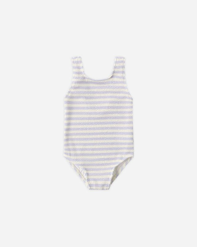 Periwinkle Stripe Moxie One-Piece