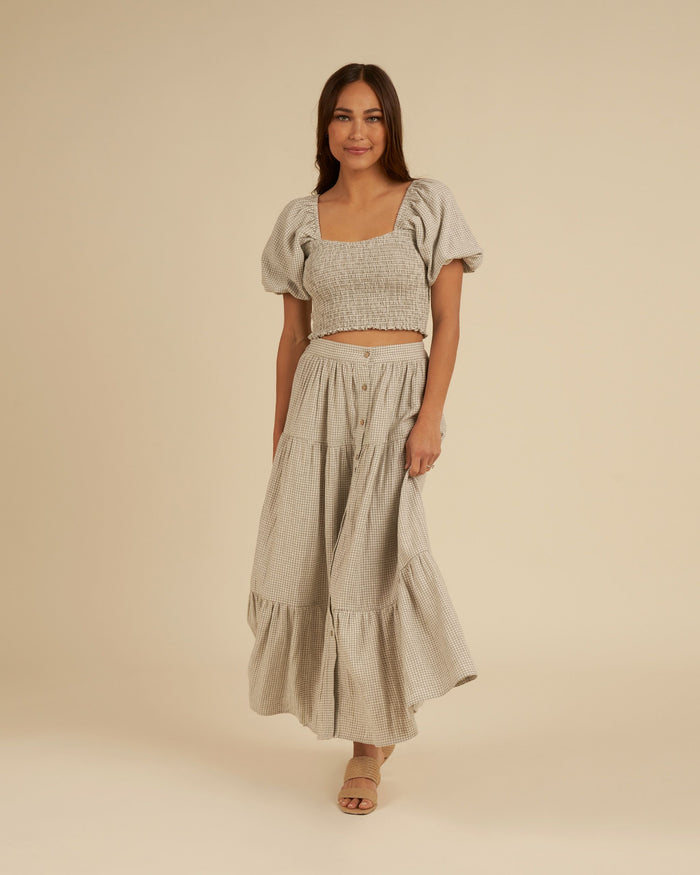 Women's Sage Gingham Joelle Skirt