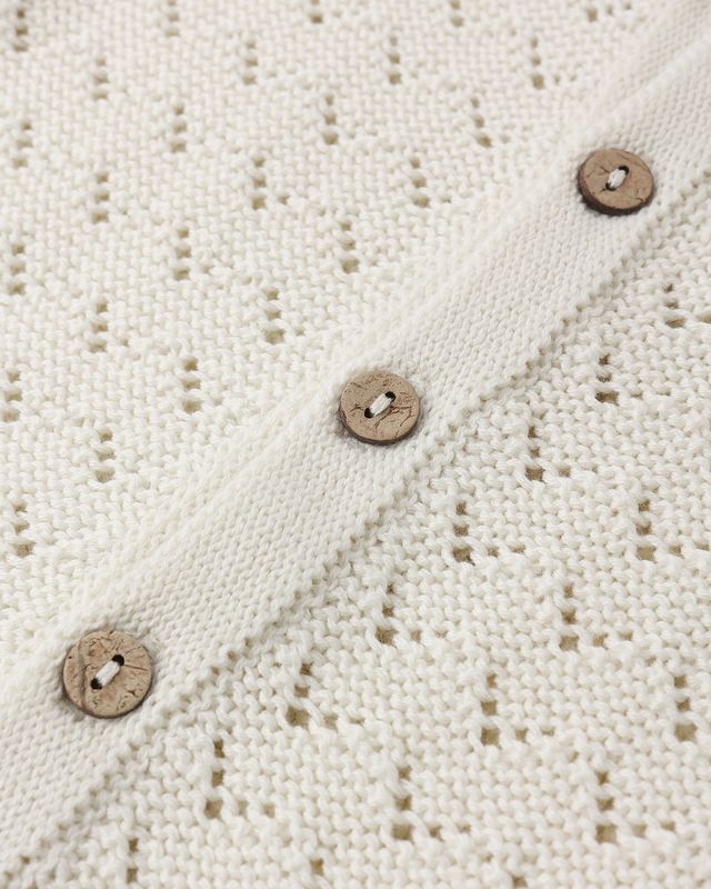 Natural Scalloped Cardigan