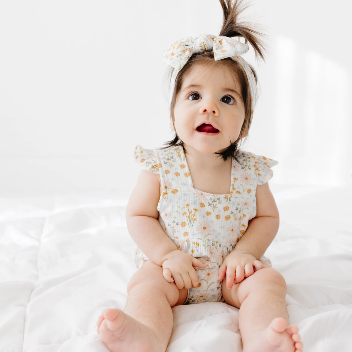 Whimsical Floral Bamboo Bow