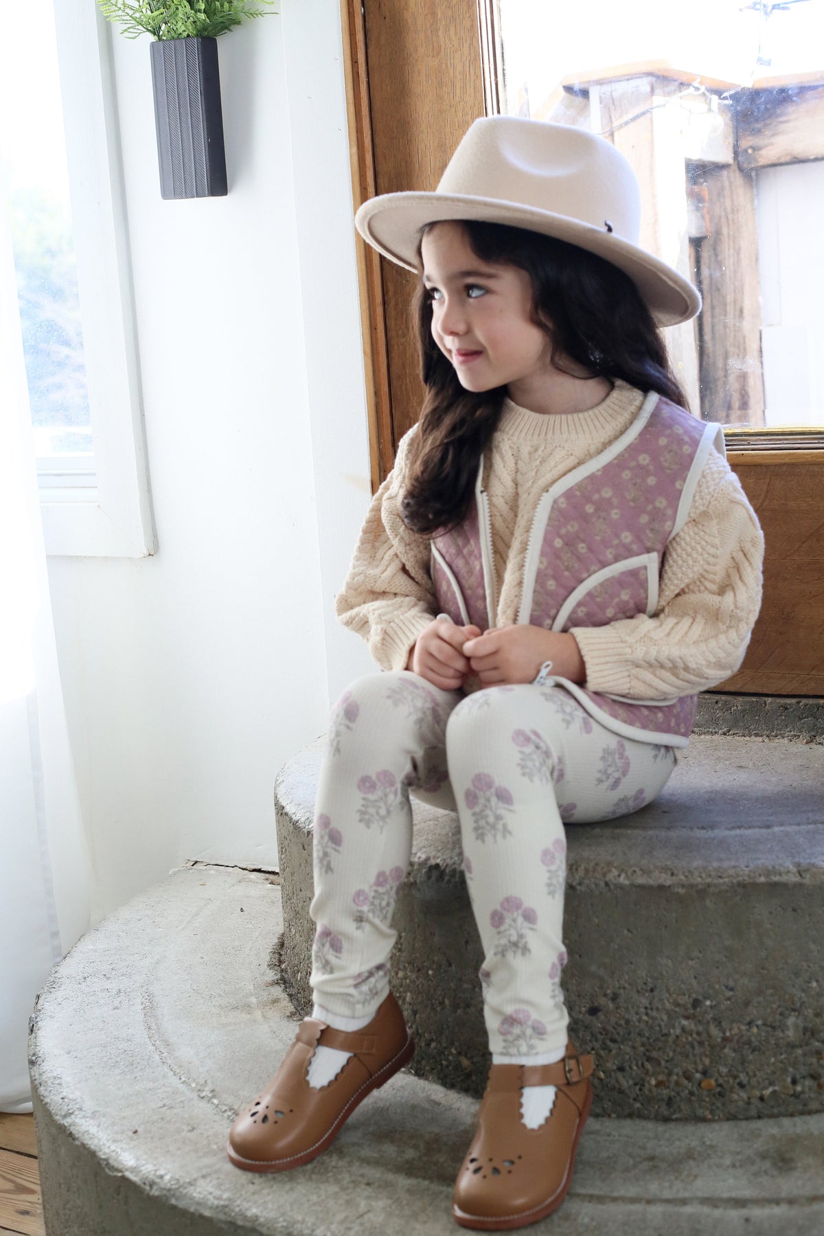 Rose Floral Quilted Vest