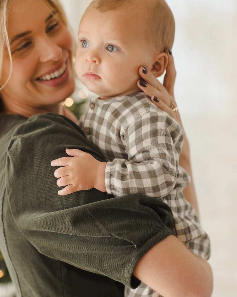 Forest Check Woven Jumpsuit