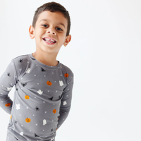 Halloween Boo Crew Small Ribbed Pajama Set