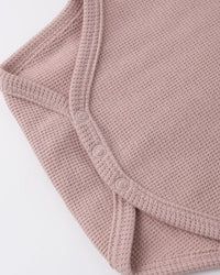 Mauve Waffle Short Sleeve Bodysuit
