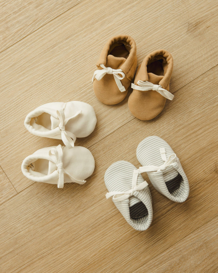 Blue Stripe Baby Booties