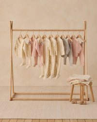 Melon Stripe Wrap Top + Footed Pant Set