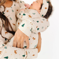 Reindeer Forest Bamboo Zip Romper
