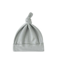 Steel Blue Knotted Baby Hat