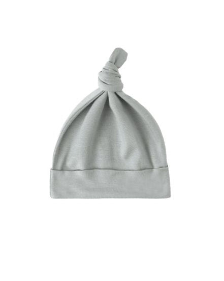 Steel Blue Knotted Baby Hat