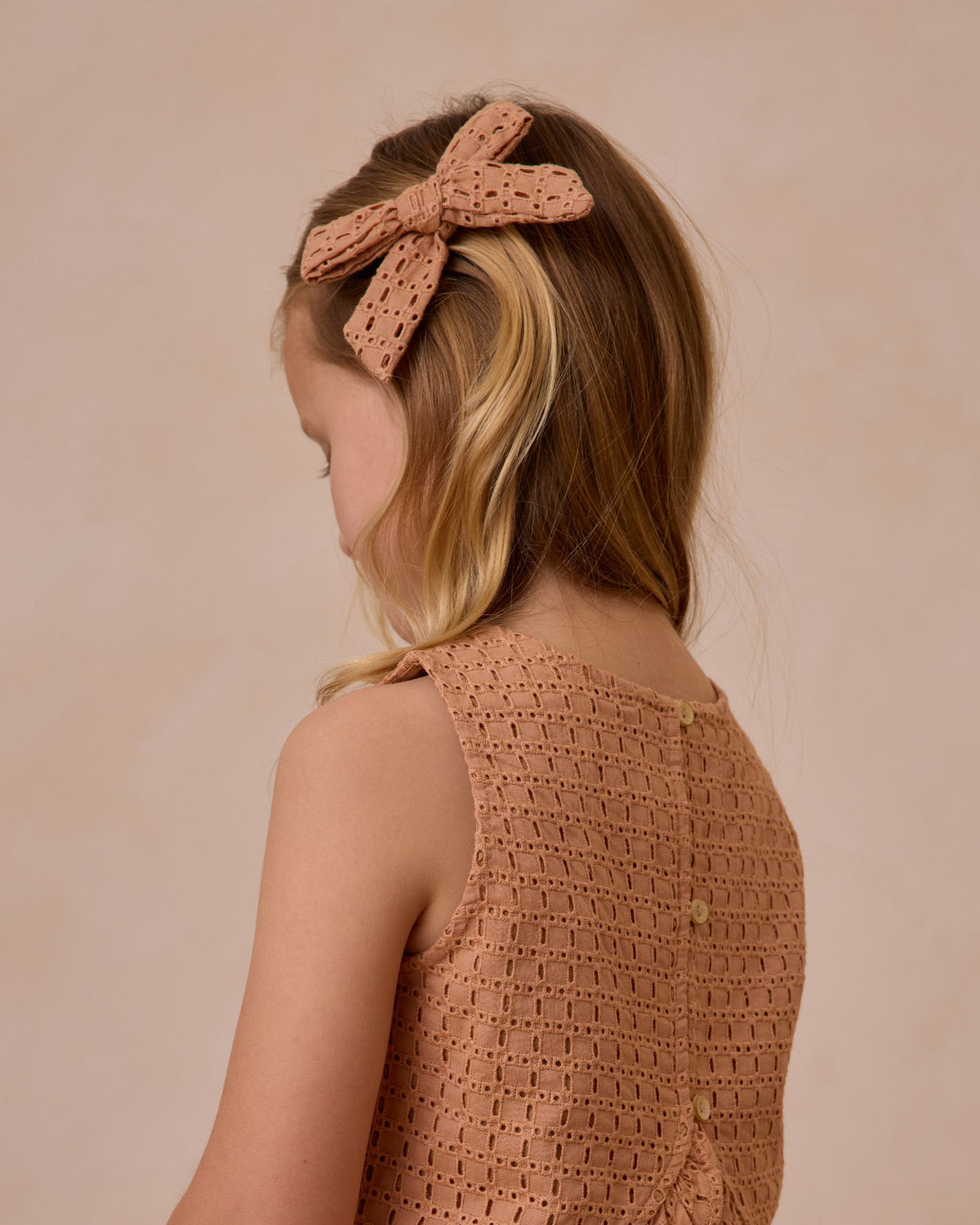 Grapefruit Eyelet Bow