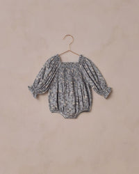 French Blue Floral Autumn Romper