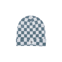 Slate Checkered Bamboo Knit Beanie