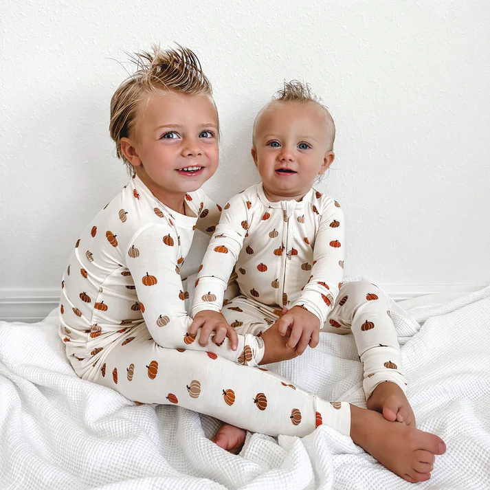 Pumpkins Bamboo Zip Romper