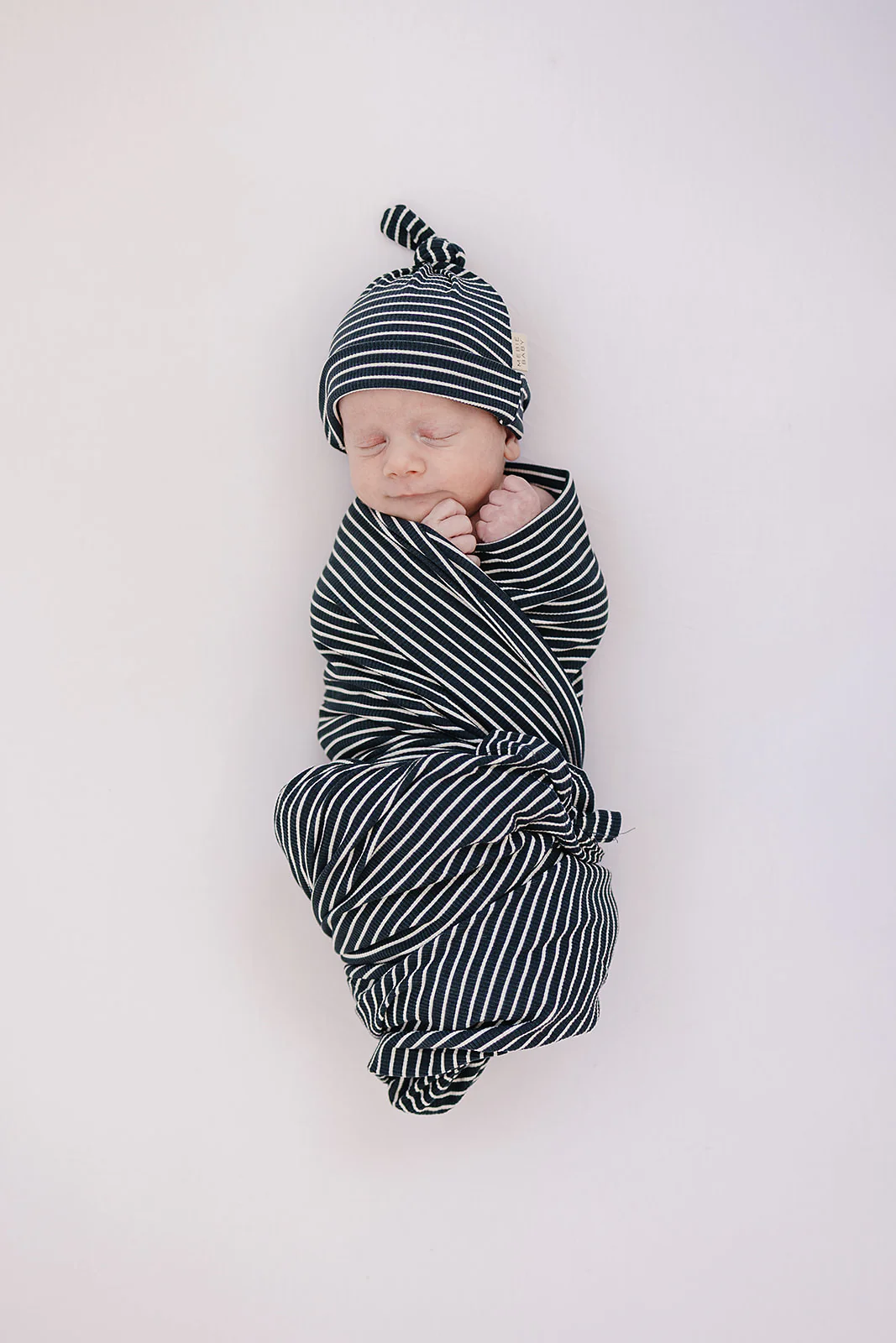 Navy Stripe Bamboo Swaddle