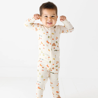Pumpkin Patch Small Ribbed Zip Romper