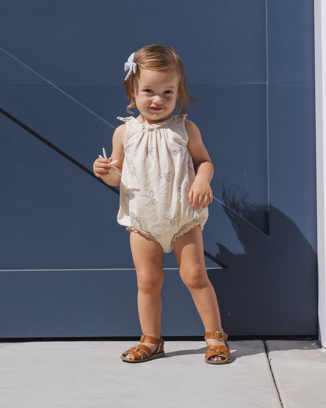 Sailor Bows Shoulder Tie Romper